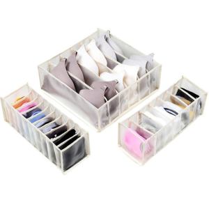 Foldable underwear & socks storage box set