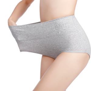 3 pack high waist embossed rose underwear for women