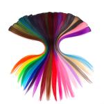 Colorfull synthetic clip on hair extension 2pack