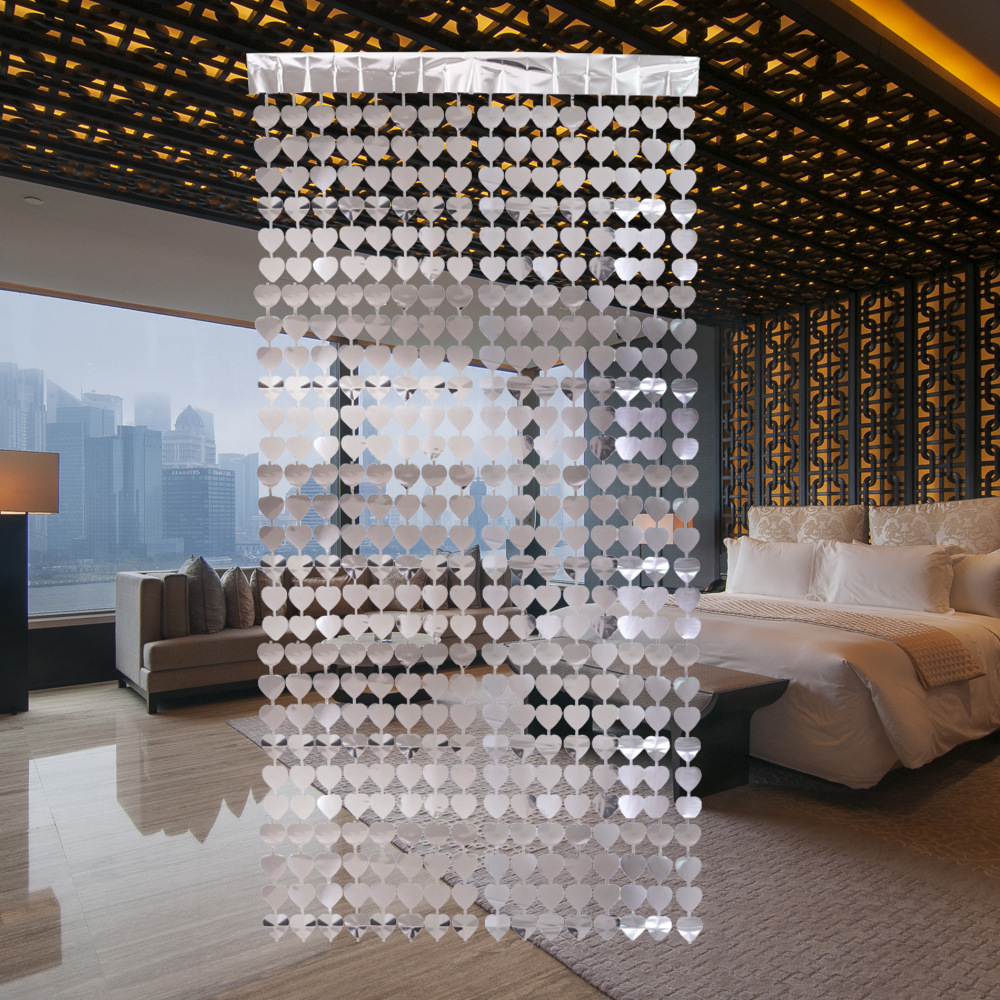 Heart shaped door fringe curtain