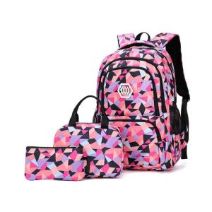 Printed backpack with matching lunch bag & pencilcase set