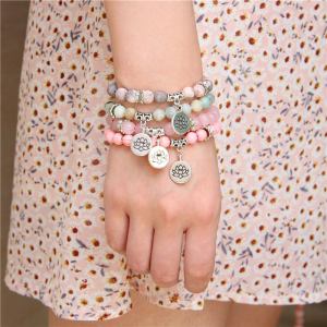 Natural stone buddha beads bracelet