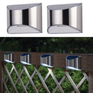Solar powered outdoor wall lights