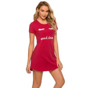 Short sleeve homewear nightdress