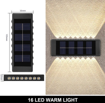 Two-way outdoor solar wall light - Image 10