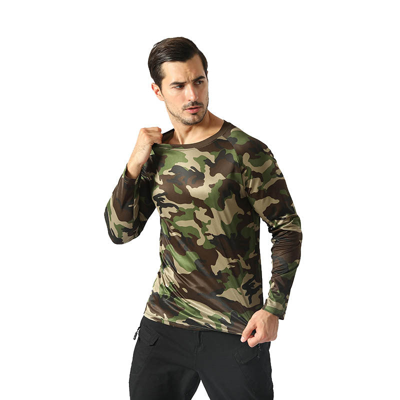 Camouflage long sleeve top for men