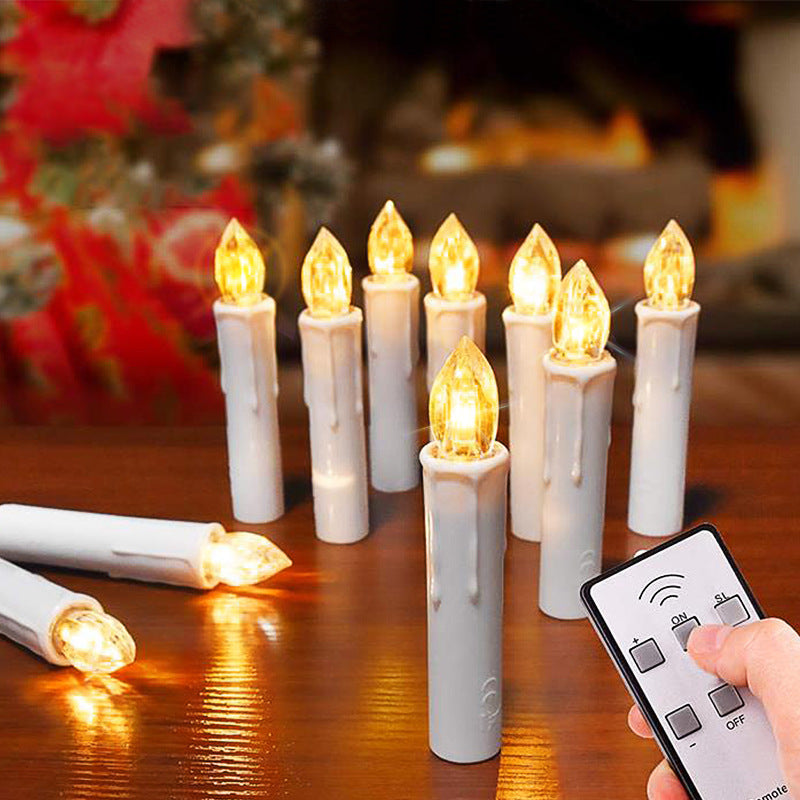 LED tapper candles with Christmas tree clips & remote - Image 5