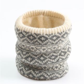 Warm knitted ring scarf