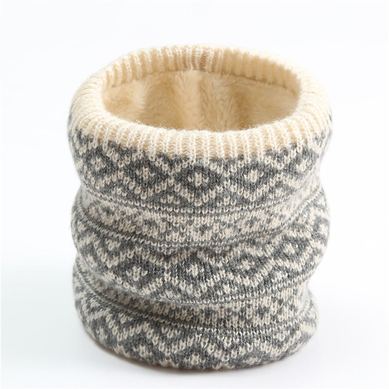 Warm knitted ring scarf