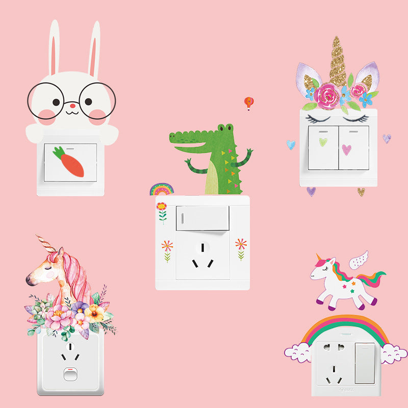 Creative DIY cartoon wall sticker 5pack