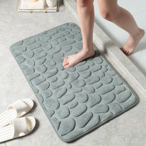 Embossed anti-slip bath mat