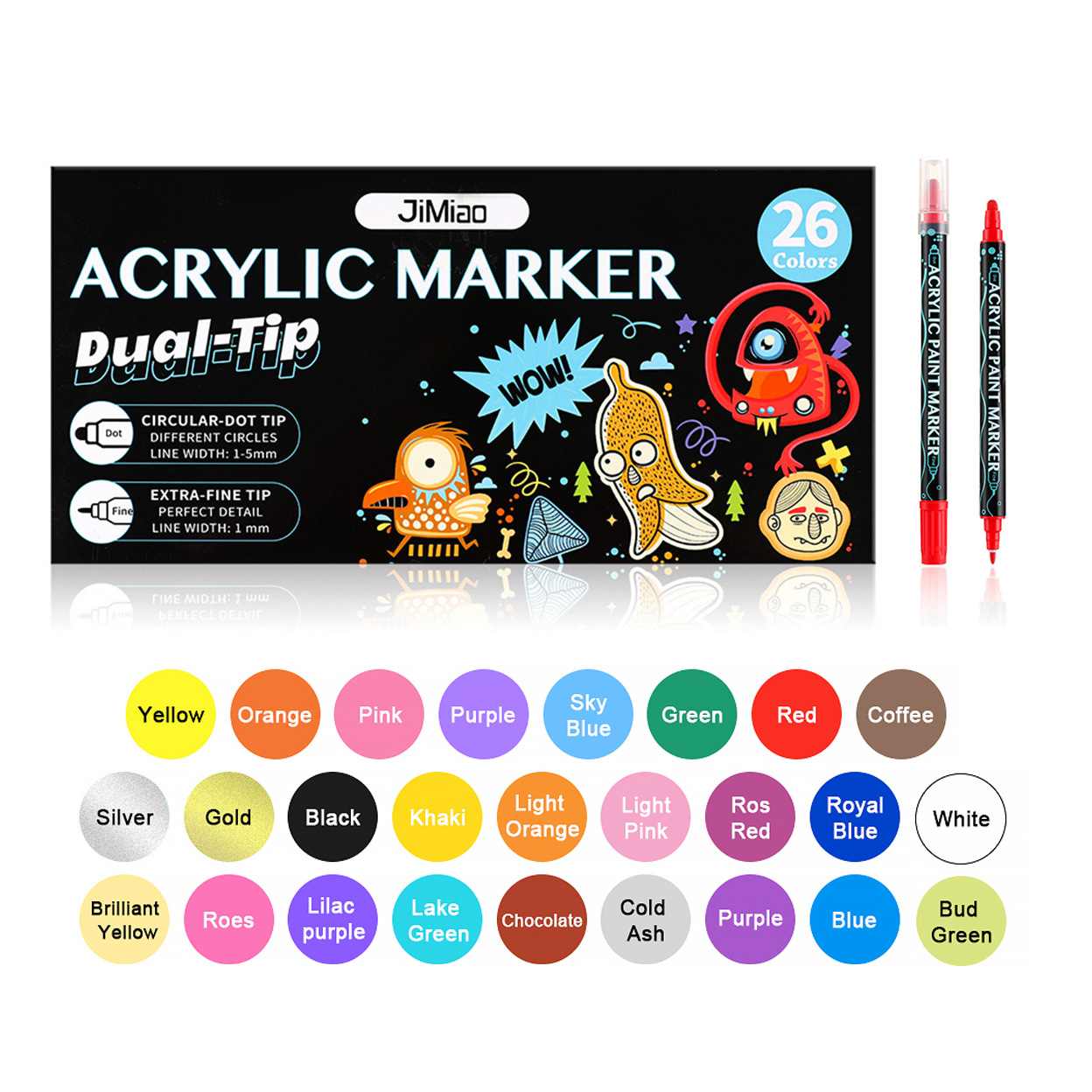 Dual tip acrylic coloring markers - Image 4