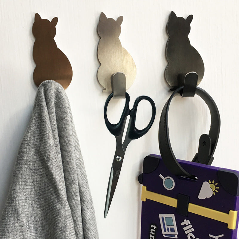 Multipack stainless steel household hooks