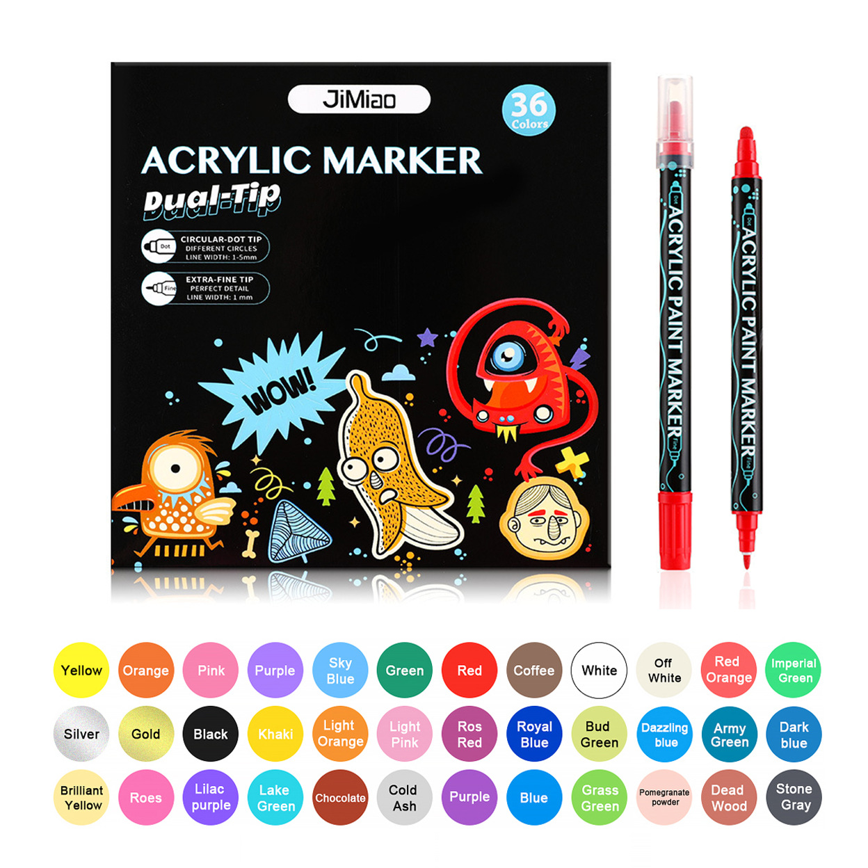 Dual tip acrylic coloring markers - Image 5