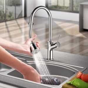 Flexible faucet sprayer attachment