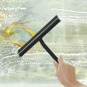 Silicone squeegee glass wiper