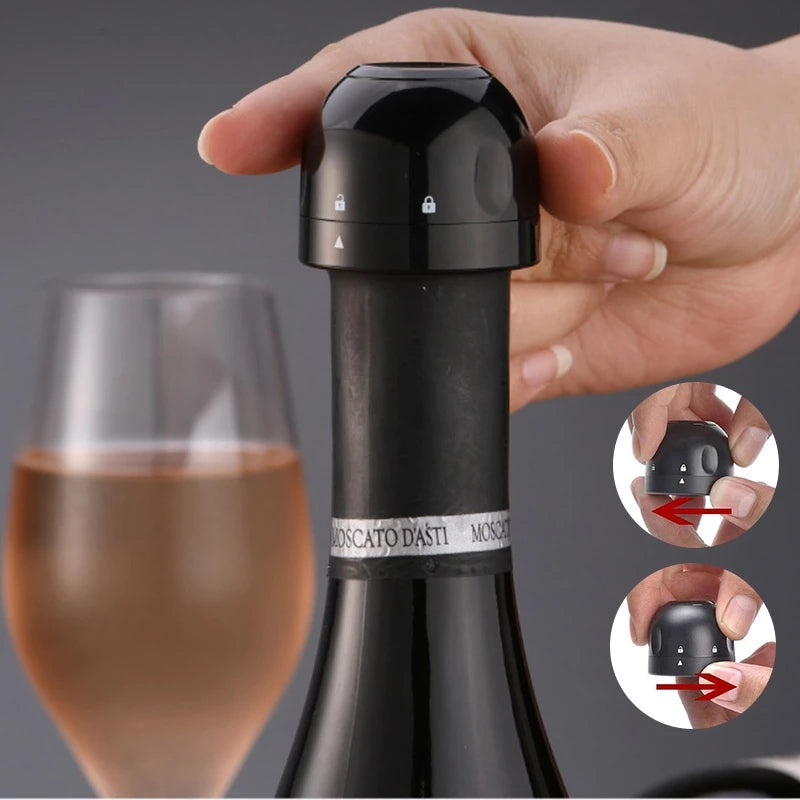 Silicone seal wine stopper & Champagne bottle stopper set - Image 6
