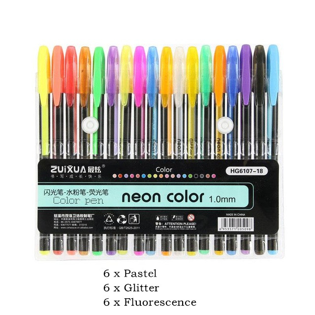 Colorful neon gel pens set - Image 5