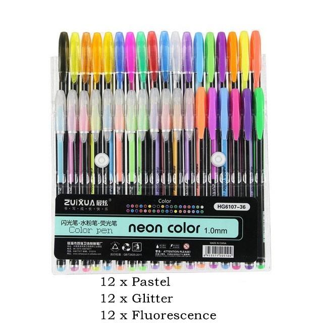 Colorful neon gel pens set - Image 7