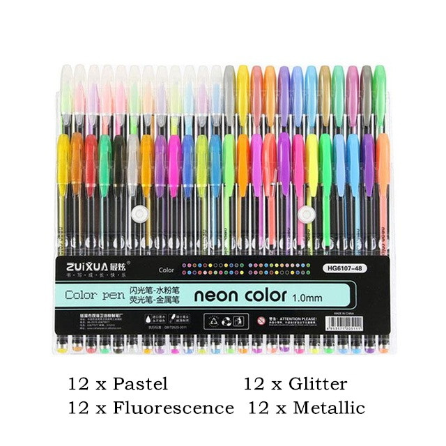 Colorful neon gel pens set - Image 8