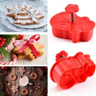 Christmas themed cookie molds set