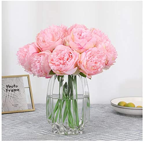 Large artificial peony flower - 5 piece bouquet - Image 5