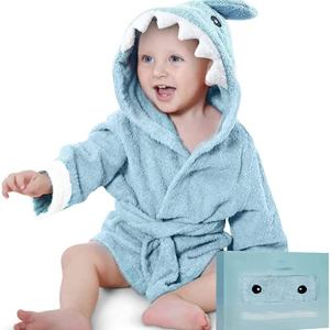 Animal design hooded children's bathrobe