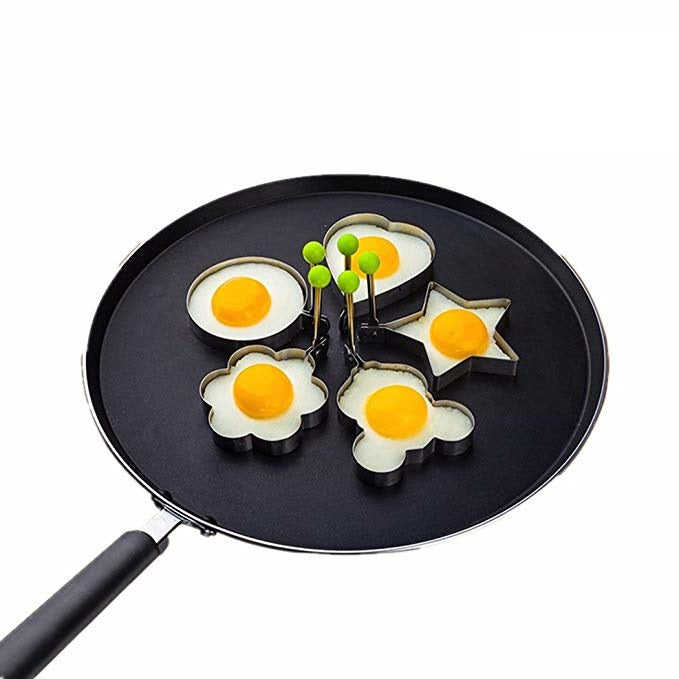 Stainless steel fried egg mould - set of 2
