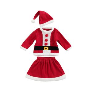 Christmas dress & hat set for girls