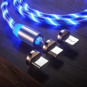 Magnetic luminous lighting charging cable