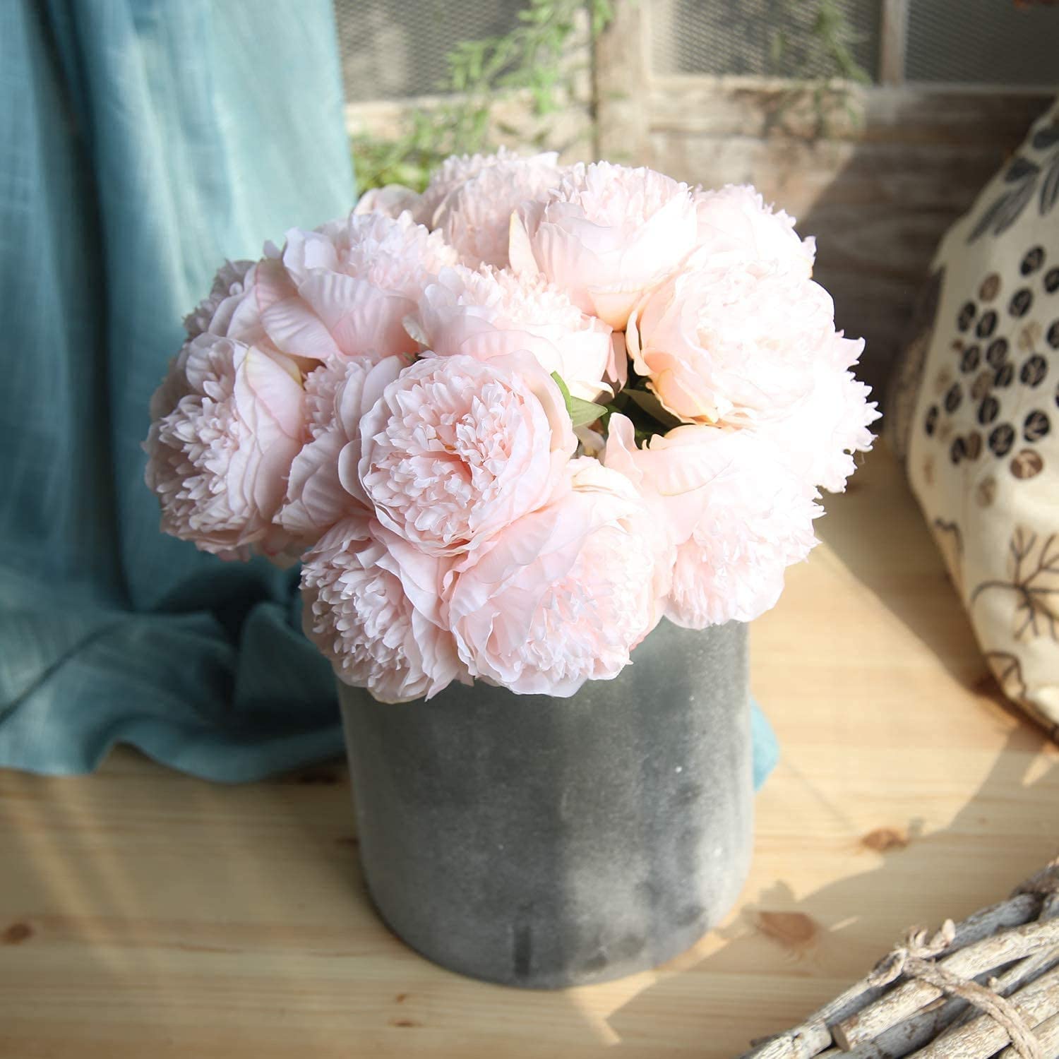 Large artificial peony flower - 5 piece bouquet - Image 20