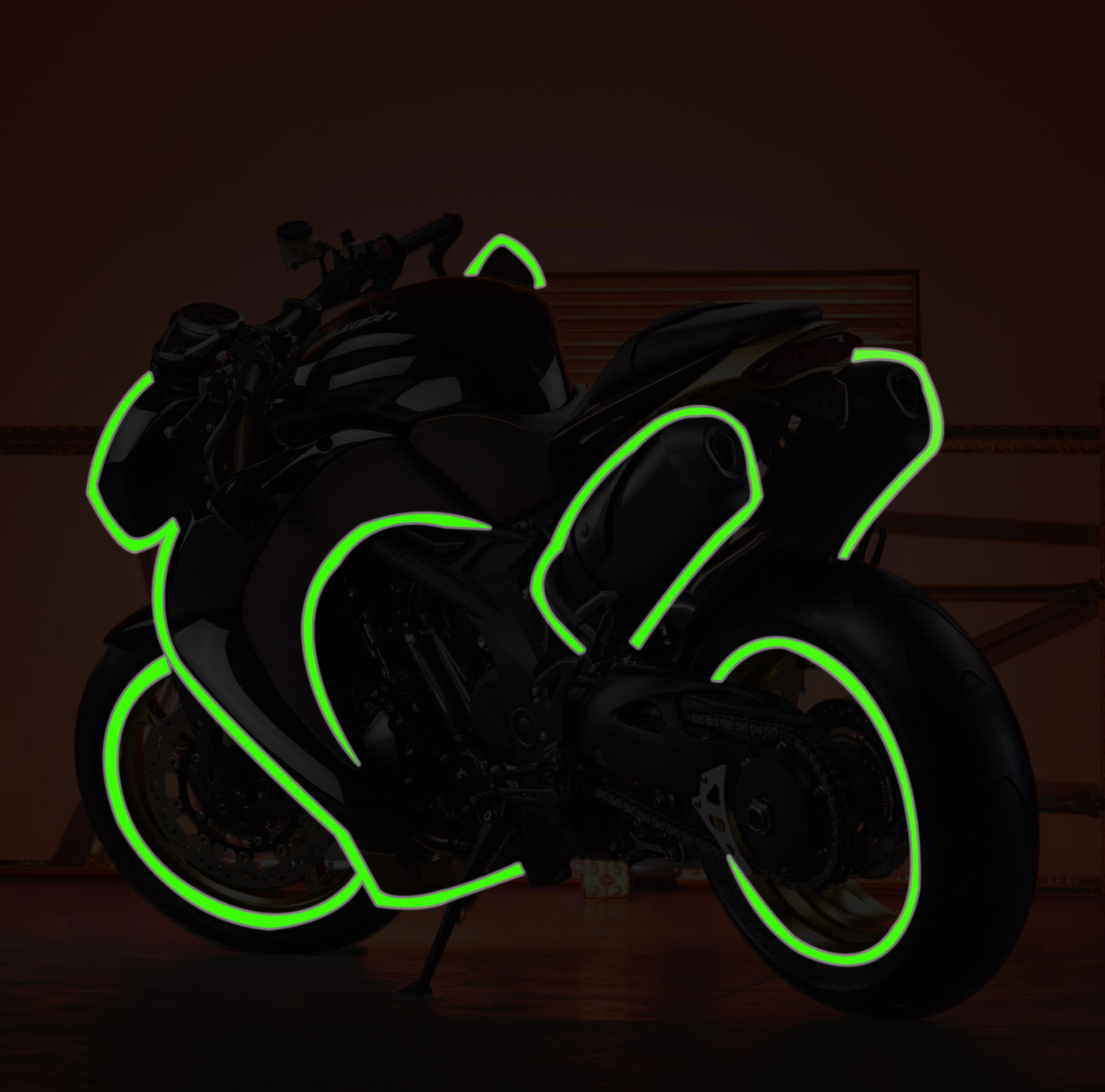 8m bike reflective stickers strip - Image 21