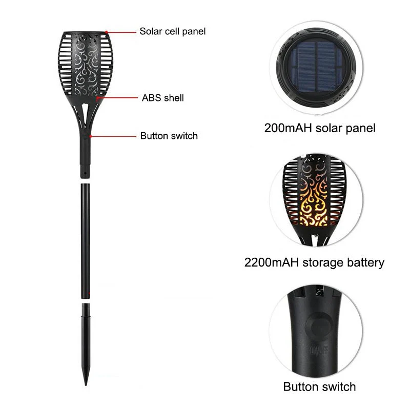 Solar powered flame garden light - Image 15