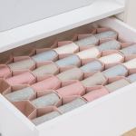 Honeycomb shape adjustable drawer organizer
