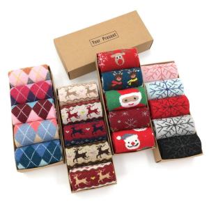 5 pairs colorful printed socks