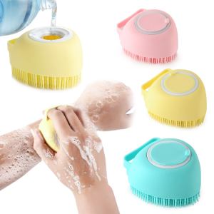 Heart shaped silicone shower brush