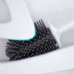 Floor-standing soft bristle toilet brush