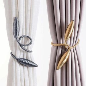 Leaf shape curtain buckle set of 2 pcs