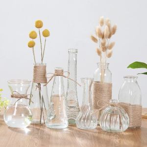 Decorative transparent glass vase