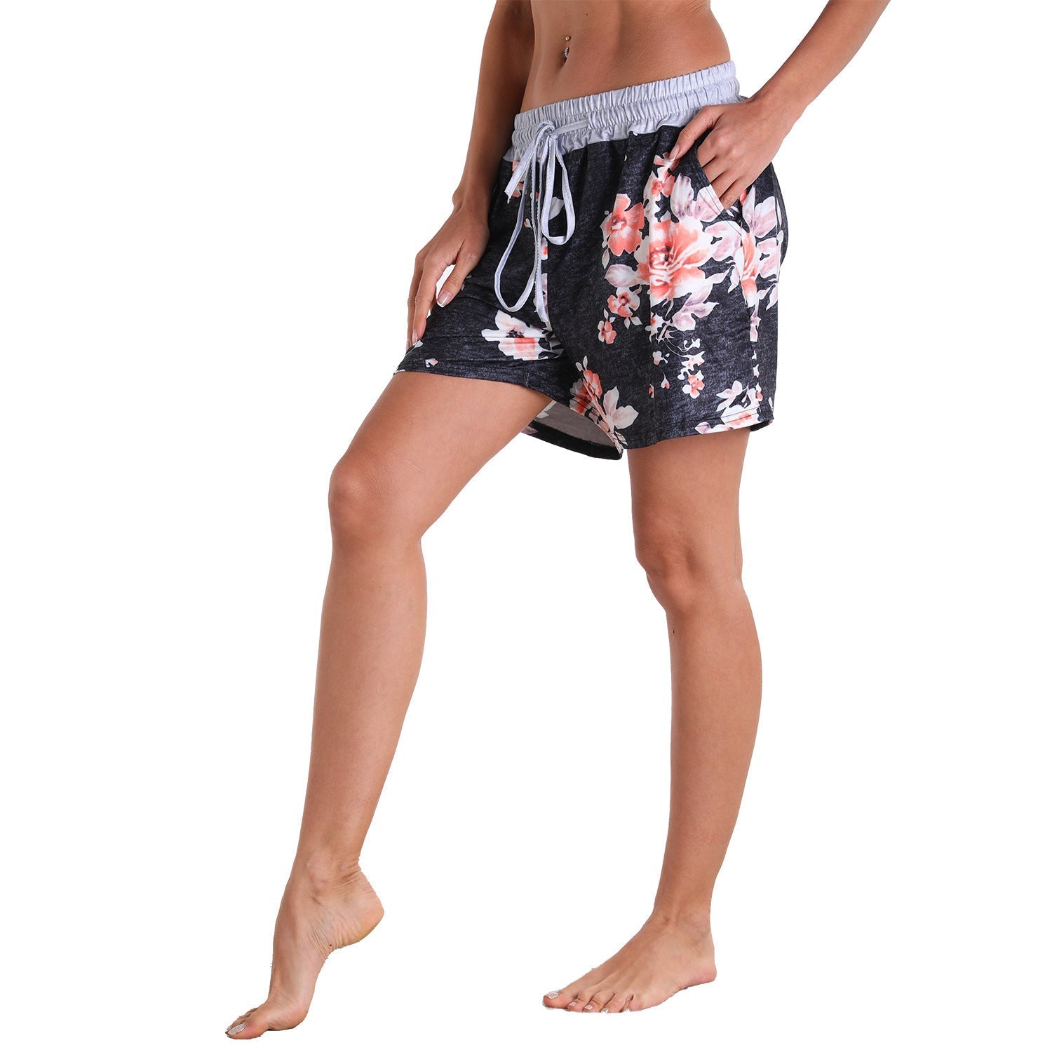 Printed summer sports shorts for women