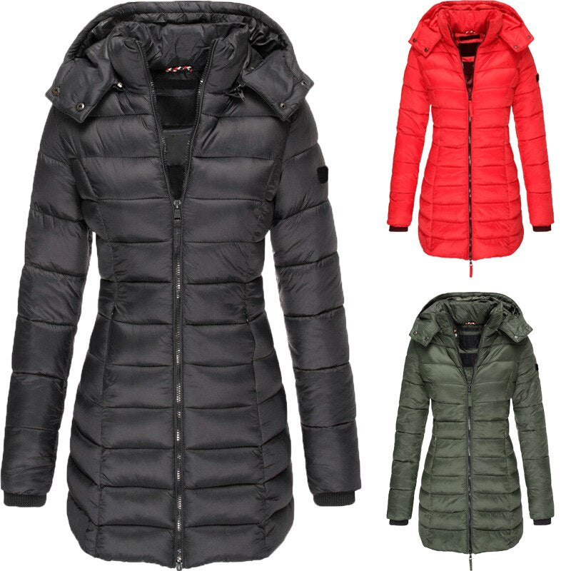 Padded slim fit jacket for women