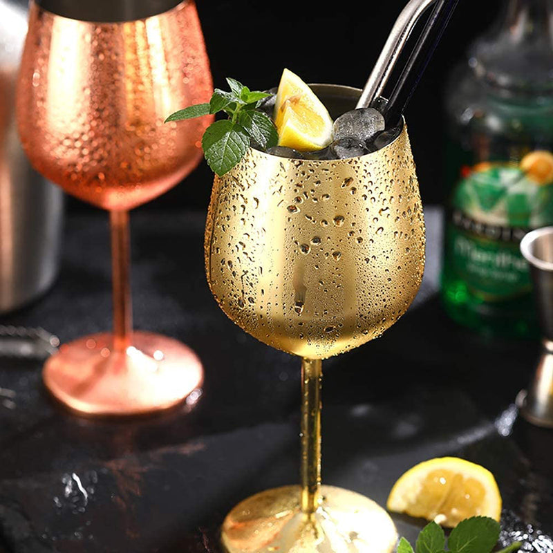 Stainless steel wine glass