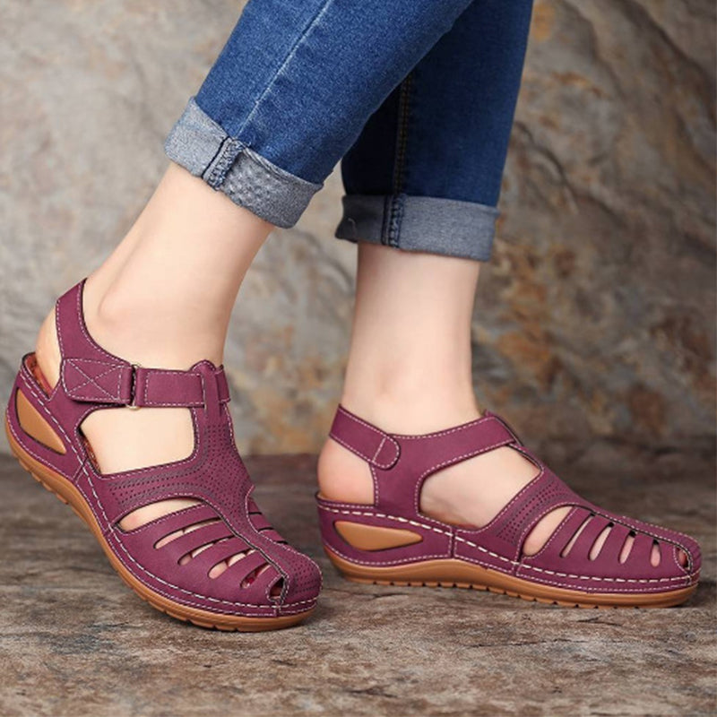 PU leather sandals for women