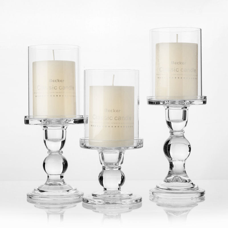 Glass candle holder