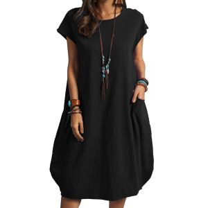 Relaxed short sleeve summer dress