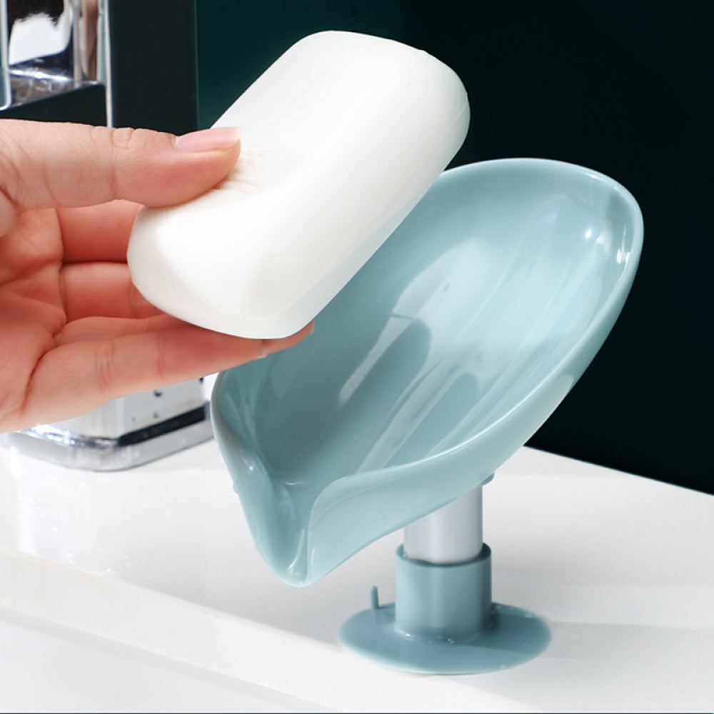 Leaf shaped soap dish