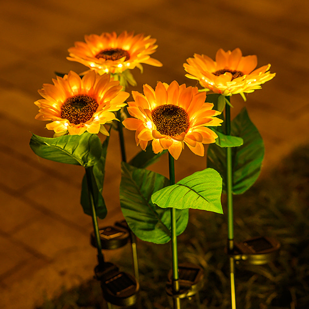 Solar powered Sunflower garden lights 2pack - Image 7