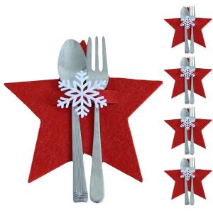 Christmas style decorative cutlery holders 4pack
