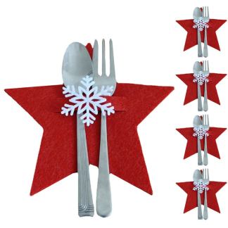 Christmas style decorative cutlery holders 4pack