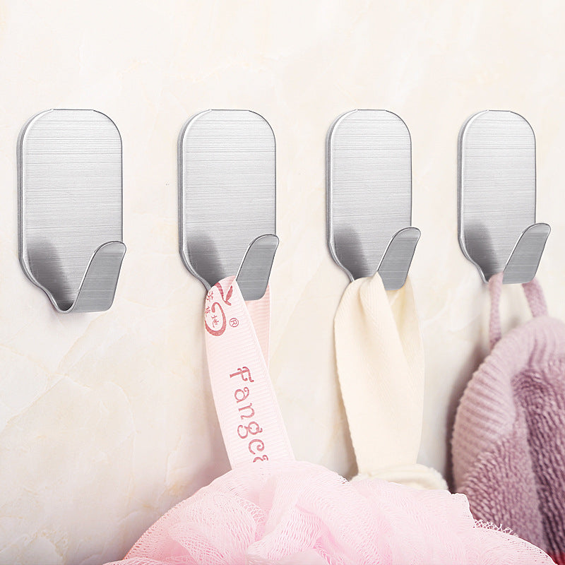 Stainless steel self-adhesive hooks set of 10 pcs